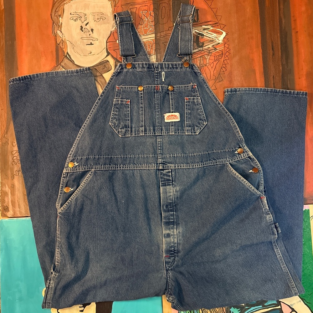 Vintage Round House Denim Overalls - Picture 3 of 7